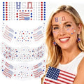 4th of July Face Gems & Glitter Freckles Tattoo Set (6+1)