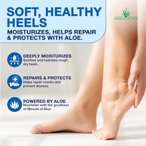 Miracle of Aloe Cracked Heel Balm Stick for Dry Feet - 2.5 oz Twist-Up