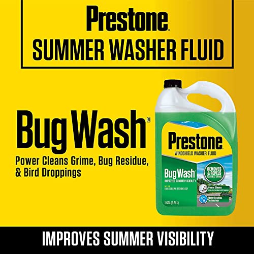 Prestone AS657 Bug Wash Windshield Washer Fluid, 1 Gallon (Pack of 2)