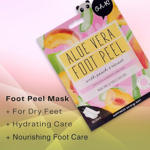 Aloe Vera Foot Peel Mask - Exfoliating for Dry, Cracked Feet