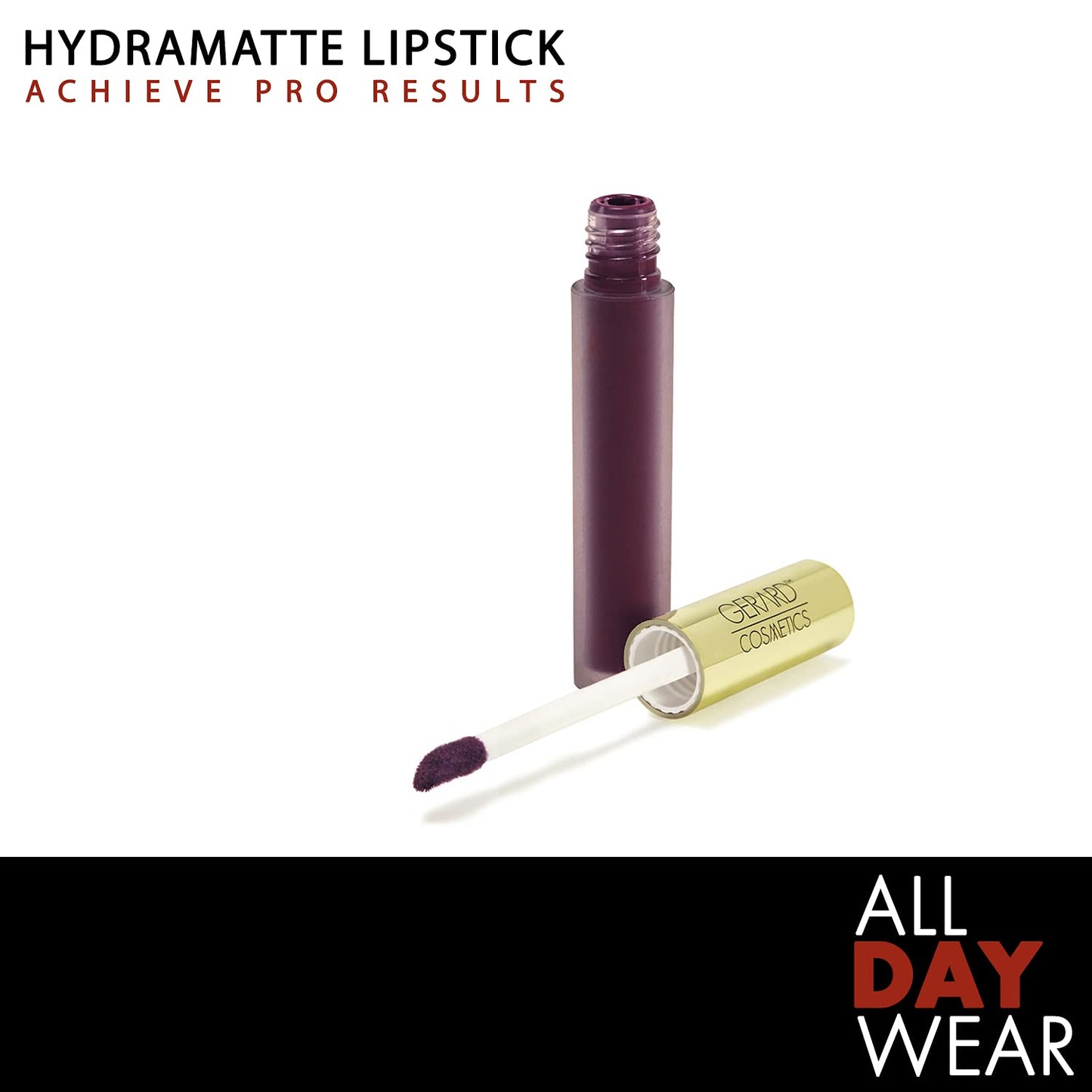 Gerard Cosmetics HydraMatte Liquid Lipstick Wine Down | Wine Lipstick with Matte Finish | Long Lasting and Non-Drying | Super Pigmented Fully Opaque Lip Color