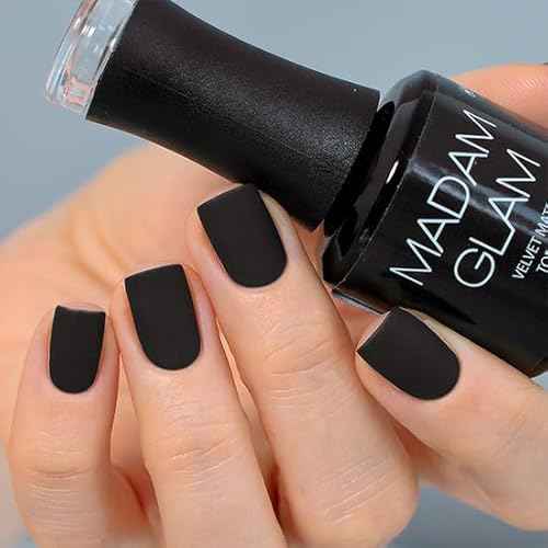 Madam Glam - Velvet Matte Top Coat 15ml 0.5 fl/oz - UV/LED lamp - Infinite Shine, No Sticky Residue - Long-Lasting Matte Effect - Vegan & Cruelty-Free