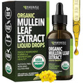 Organic Mullein Leaf Extract for Lung Support - Liquid Drops, 2 Fl Oz