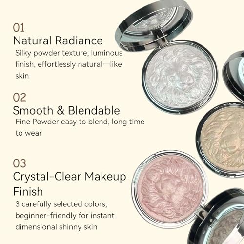 K'APEINE Highlighter Palette - Waterproof Shimmer Glow Trio