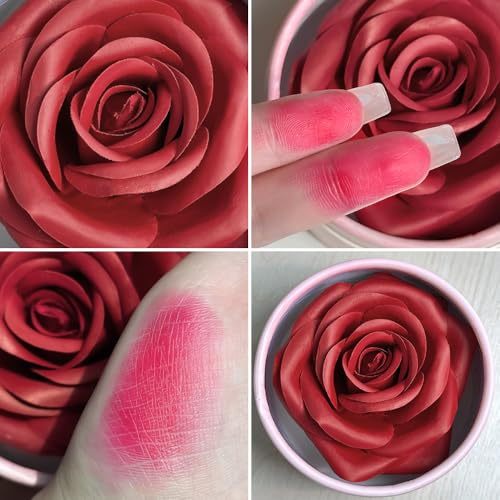 Pink Rose Petal Blush Powder – 3D Flower Makeup, Long-Lasting