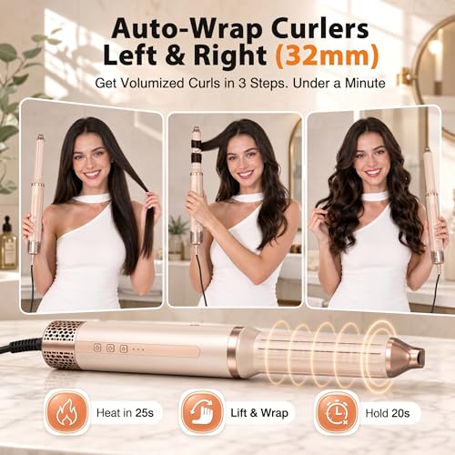6-in-1 Hot Air Styler with Ionic Technology & 5 Attachments