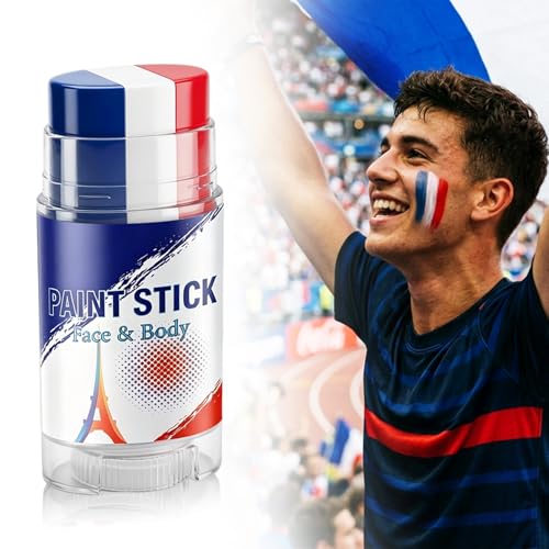 3-in-1 Face Paint Stick for Sports Fans - France Colors