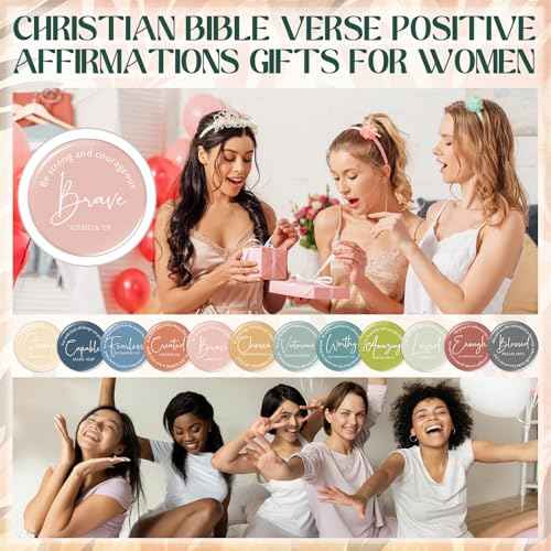 Geelin 48 Pcs Christian Mini Compact Mirrors for Purse Inspirational Bible Verse Scripture Portable Mirrors Bulk Women Small Thank You Gifts Bag for Christmas Coworker Employee Staff Friend (Morandi)