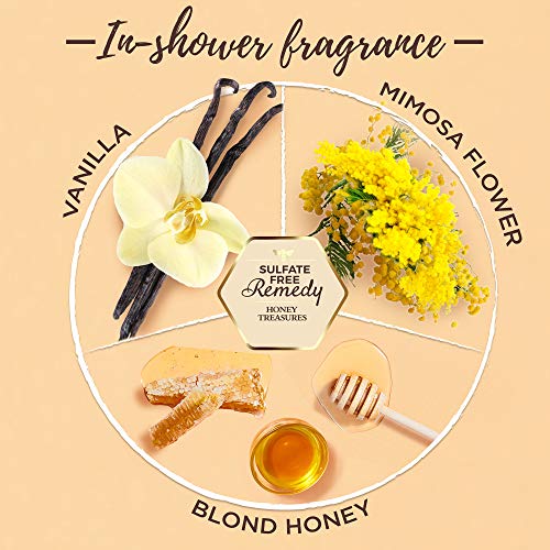 Garnier Whole Blends Sulfate Free Remedy Honey Treasures Replenishing Shampoo for Very Damaged Hair,12 Fl Oz (355ml) (Packaging May Vary) - 1 Count