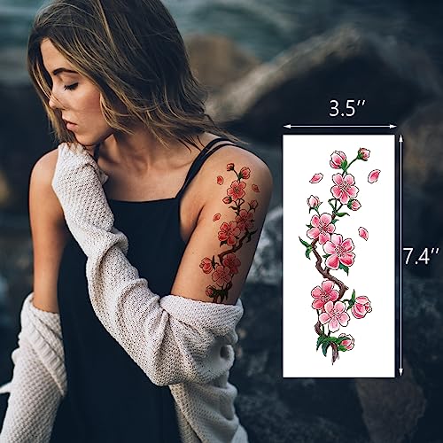 Kotbs Waterproof Temporary Tattoos - 21 Flower Sheets