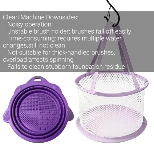 Makeup Brush Cleaner Mat & Drying Basket - 3-in-1 Kit