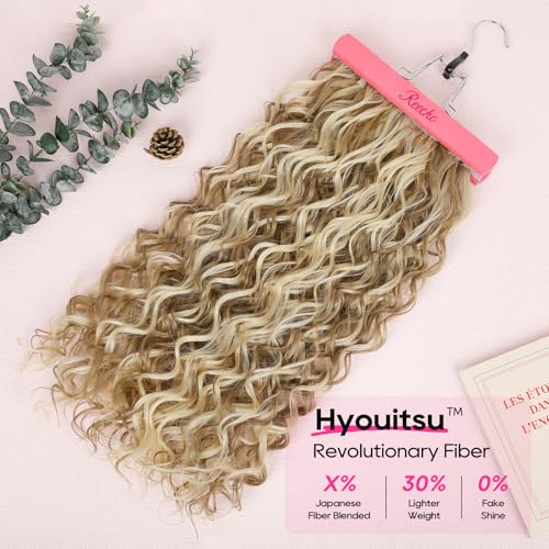 REECHO Curly Clip-In Hair Extensions 24 Inch, 4 Piece Set