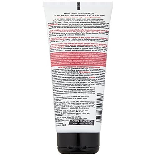 SoftSheen-Carson Magic Razorless Shaving Cream,Depilatory Hair Removal Cream for Body Hair,Extra Strength,Works in 4 Minutes for,6 oz,(Pack of 2)
