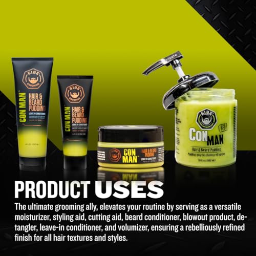 GIBS Con Man Hair & Beard Pudding - Leave-In Conditioner