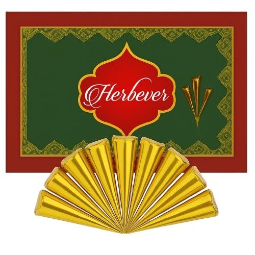Ready-to-Use Reddish Brown Henna Hair Color Cones - 12 Pack