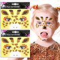 Giraffe Face Glitter Tattoo Stickers - 2 Sheets