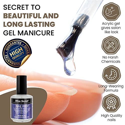 Mia Secret Acrylic Nail Kit for Beginners | Pink & Clear Powders with Tools