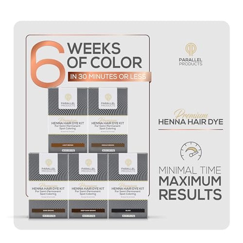 Premium Henna Hair Dye Kit for Spot Coloring - 5g Black