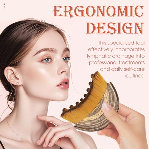 2PCS Lymphatic Contour Face Brush,3-in-1 Lymphatic Drainage Massager&Sculpting Tool,Ultra-Soft Facial Brush for Puffiness Relief & Glowing Skin,Portable Lymphatic Drainage Tool