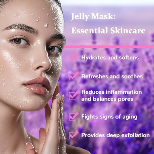 Collagen Jelly Mask ? Jelly Mask for Facials & Vajacial, Mascarilla Hidropl?stica Facial,Esthetician Supplies for All Skin Types (Lavender)