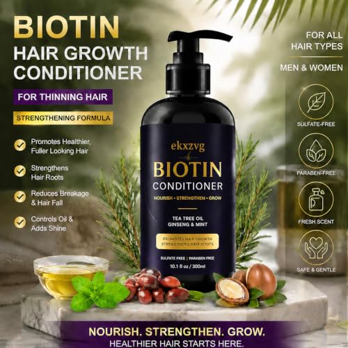 Biotin Conditioner for Hair Growth & Thickness, 10.1 fl oz