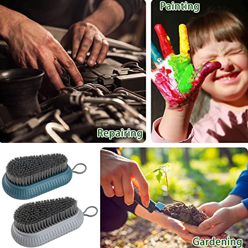 Nail Scrub Brush Set - 2 Heavy Duty Fingernail Cleaning Brushes