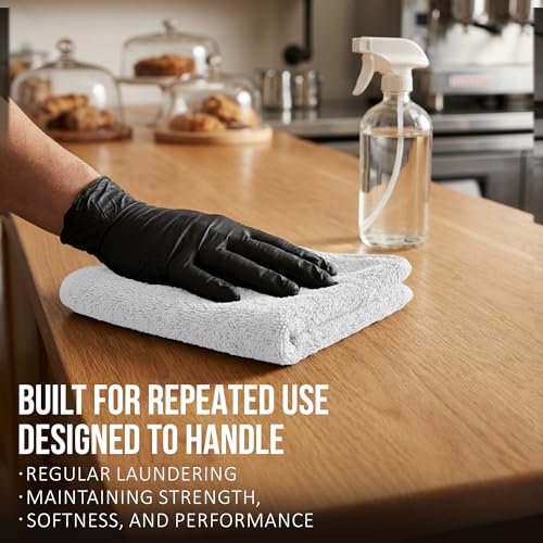 100% Cotton Washcloths 24-Pack, 12x12 Soft & Absorbent