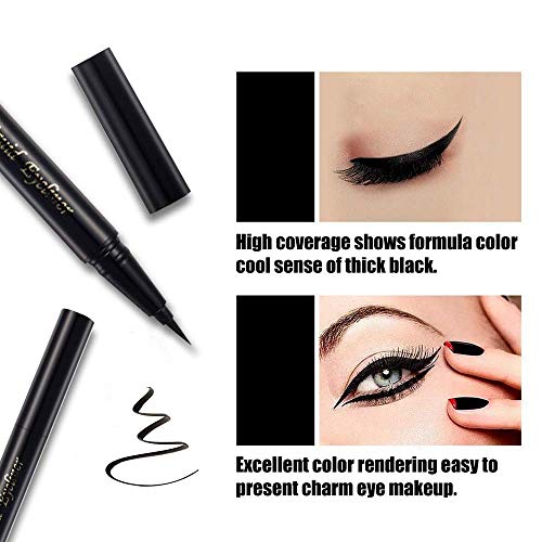 Waterproof Liquid Eyeliner Pen - Long Lasting & Smudgeproof, 2 Pack
