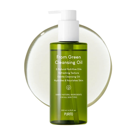 PURITO From Green Cleansing Oil Original, 6.76 fl.oz / 200ml, Gentle Cleansing Oil for Face, Cruelty-free & Vegan, Korean Skin Care