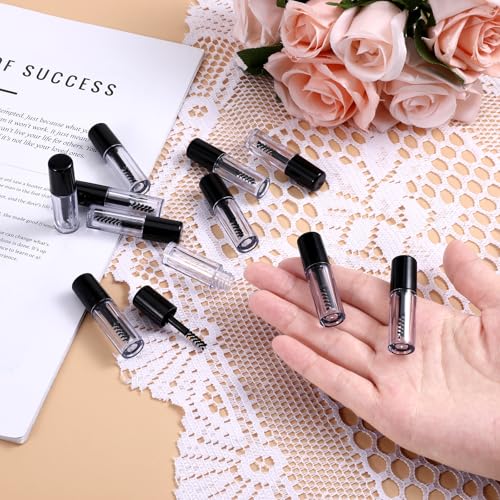 28 Pack Empty Mascara Tubes with Wands, 3ml