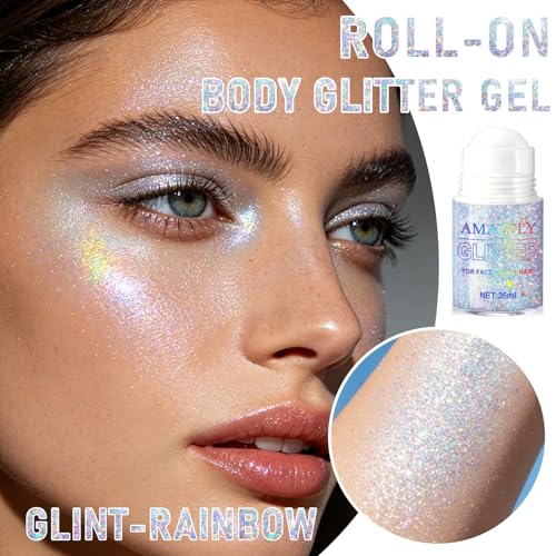 Roll-On Holographic Body Glitter Gel - Color Changing