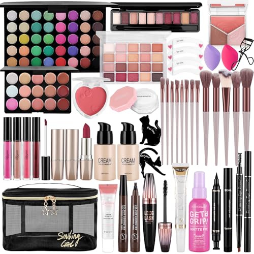VESPRO All-in-One Makeup Kit for Women – 40 Color Palette & Brushes