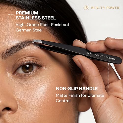 Beauty Power Ultra Precision Tweezers for Eyebrows & Facial Hair