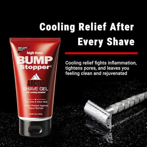 High Time Bump Stopper Shave Gel Arctic Haze 5.3 Ounce (156ml) (2 Pack)