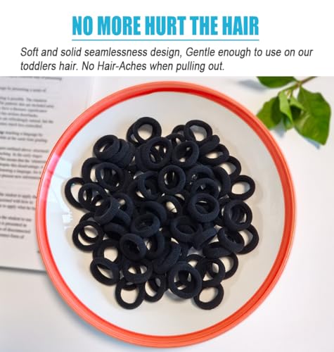 Baby Hair Ties 120-Pack Soft Elastic Ponytail Holders for Toddlers & Kids