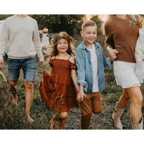 Burnt Orange Flower Crown for Girls Autumn Wedding Floral Holo Hair Headpiece Bridal Fall Wreath Young Bridemaid Crown Garland Photo Prop Headband