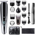 Hatteker Mens Beard Trimmer Grooming kit Hair Trimmer Mustache Trimmer Body Groomer for Nose Ear Facial Hair Cordless Waterproof 5 in 1