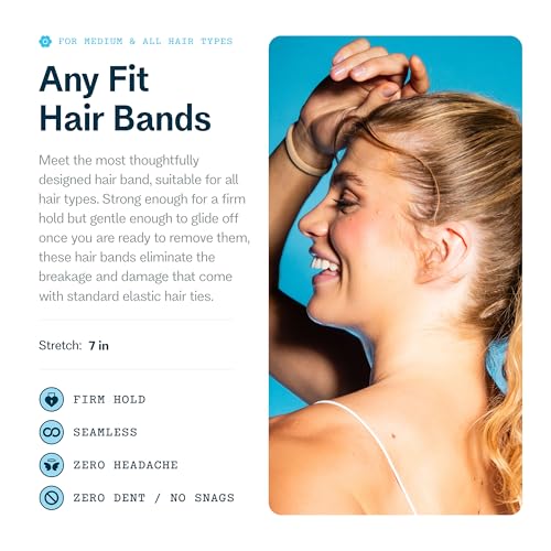 Gimme Medium Hold Hair Bands - 12 Pack Seamless Elastic Ties