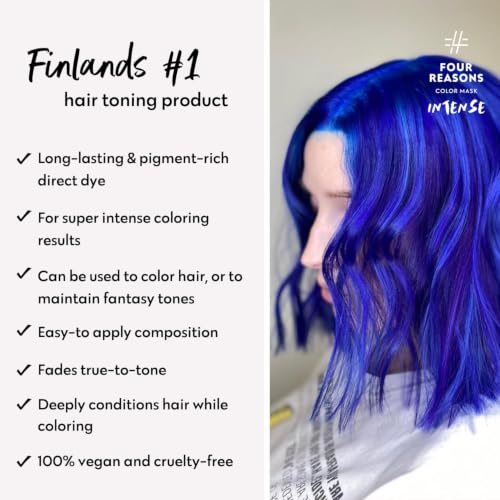 FOUR REASONS Intense Blue Color Mask - Semi-Permanent Hair Conditioner