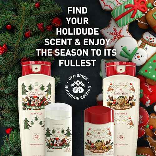 Old Spice Aluminum Free Deodorant for Men, Holidudes Limited Edition, 24/7 Holiday Freshness, Odor Protection, Stocking Stuffer, Lumbersnack with Fresh Pine Scent, 3.0 oz (Pack of 3)