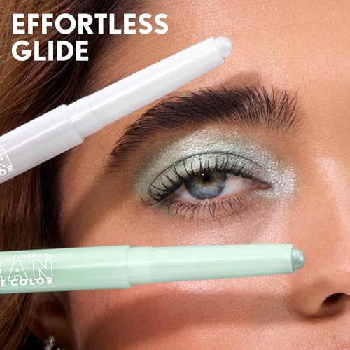 CoverGirl Vegan Shimmer Eyeshadow Pencil 300 Stroke Of Midnight, Easy Blend, Long-Lasting