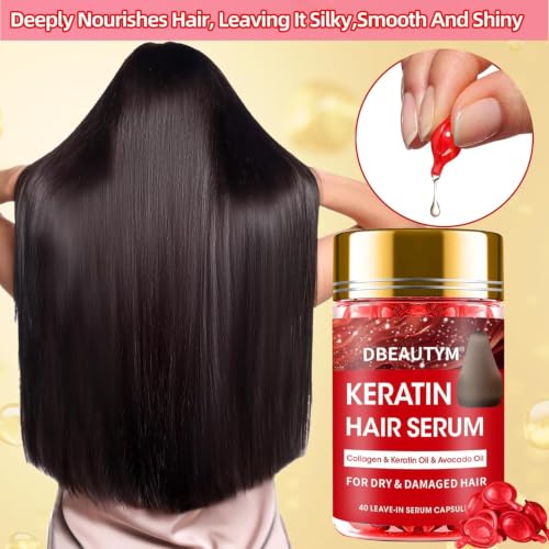 Keratin Hair Treatment Serum Capsules with Avocado Oil & Vitamins