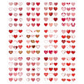 180 PCS Valentines Love Hearts Temporary Tattoos, Red Fake Tattoo Stickers for Kids Girls Women Face Body Valentine's Day Party Decorations Supplies
