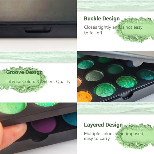Pure Vie 120-Color Eyeshadow Palette - Highly Pigmented & Waterproof