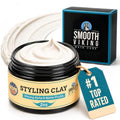 Smooth Viking Hair Clay Men Strong Hold Matte Finish 2oz - Easy Wash Out