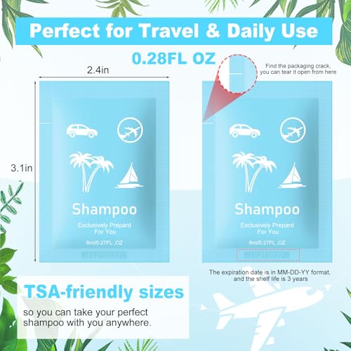 50 Travel Size Shampoo Bulk 0.28fl oz Green Tea
