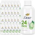 Dove Travel Body Wash, Refresh 24-Pack, Cucumber & Green Tea, Moisturizing for Lotion-Soft Skin, 3 Oz Ea