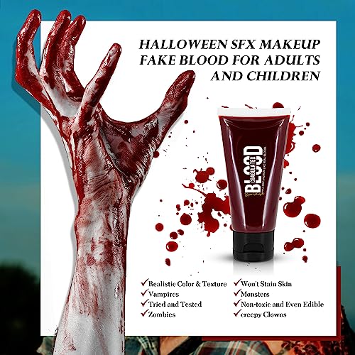 SFX Fake Blood Gel with Stipple Sponge, 55g