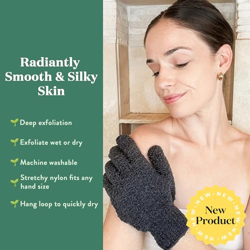 Bare Botanics Exfoliating Shower Gloves + Unscented Body Salt Scrub