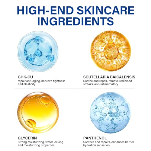 Copper Peptide Facial Serum - GHK-Cu, EGF & Hyaluronic Acid Anti-Aging Formula - Collagen Boosting Serum for Wrinkles, Firming & Hydration, 30ml